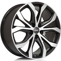 Alutec W10 9x20 / 5x120 ET43 DIA65,1 Racing black front polished
