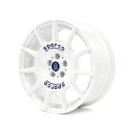 Sparco Terra 7.5x17/5x105 ET40 D56.6 White + Blue Lettering