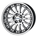 Alutec Magnum 8x18/5x114.3 ET38 D70.1 Sterling silver with stainless steel lip